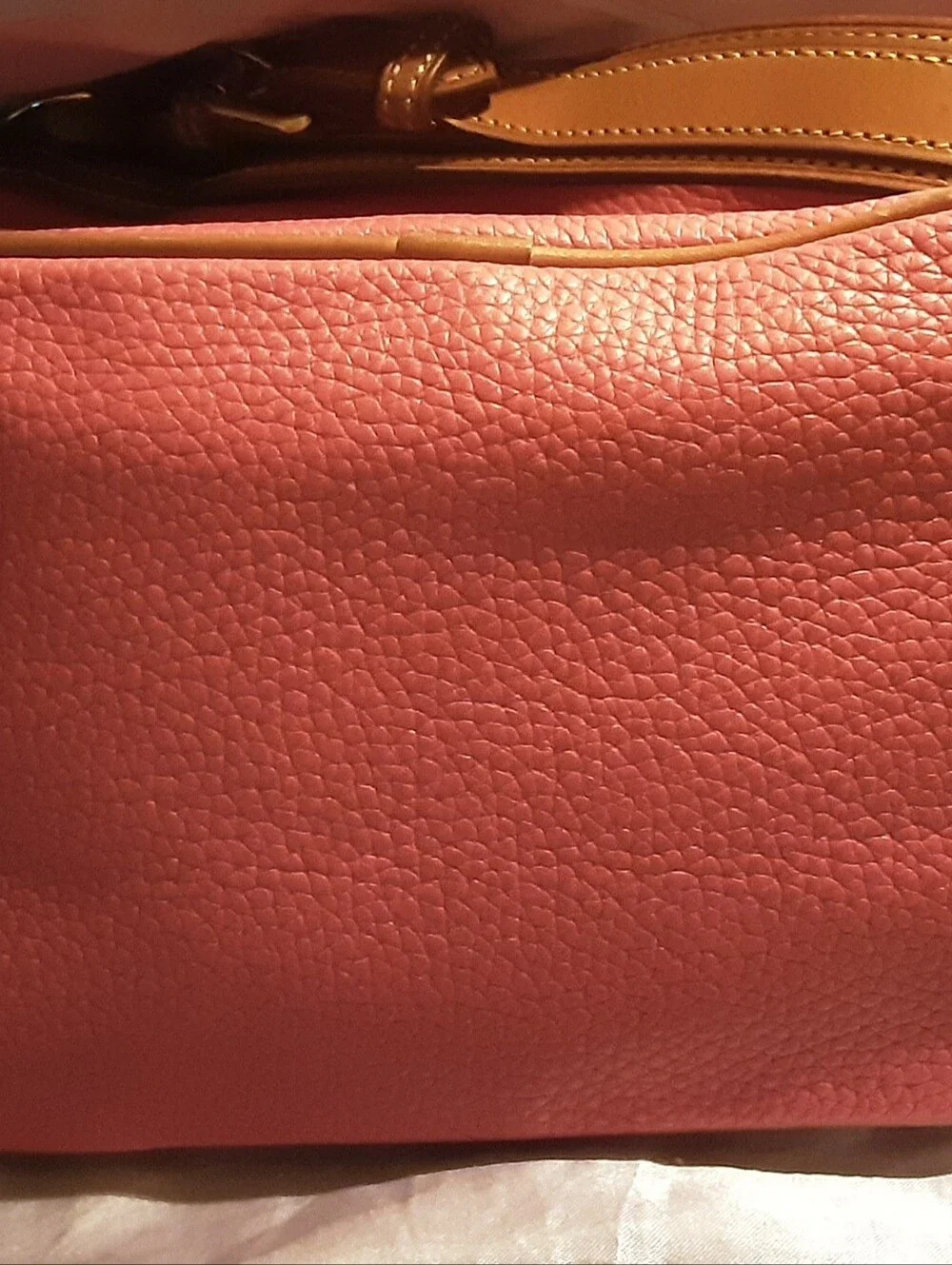 Dooney & Bourke Pebble Grain Leather Hobo — Coral